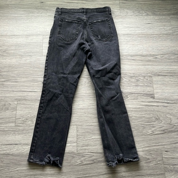 Abercrombie & Fitch - 90's Straight Ultra High Rise Size 28/6R Black Denim - Picture 7 of 7